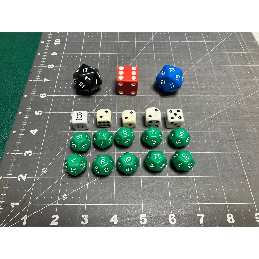 10 Green Blue Black Dice Set Poly RPG DnD‎ Dungeons Dragons AD&D Pathfinder